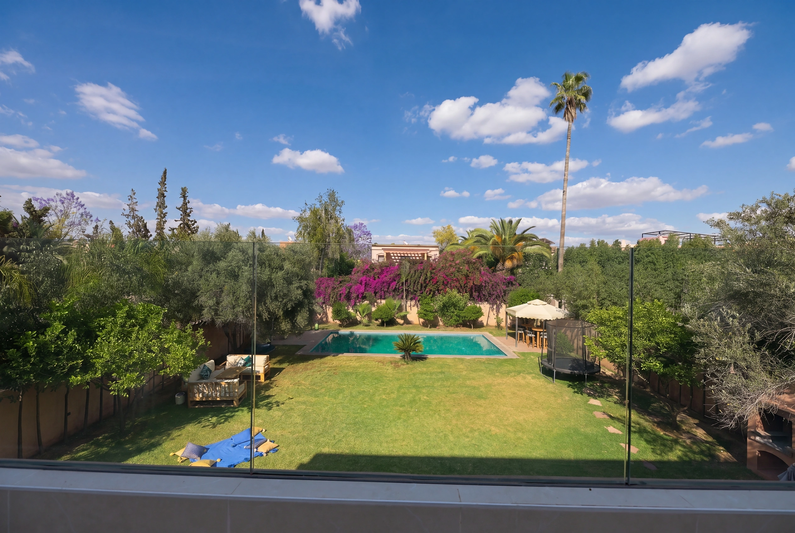 Villa Adam — jardin et piscine à Marrakech